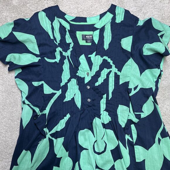 Anthropologie Maeve Cassandra Maxi Dress Large Navy Green Floral Classic Boho - Picture 5 of 15